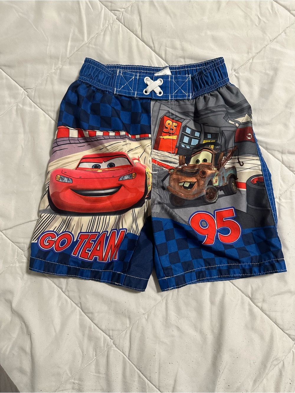 Carter's Blue & Red Cars Graphic Boys' Swim Shorts